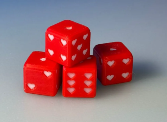 Heat Themed Dice — 3D printed by Moon Studio 3D